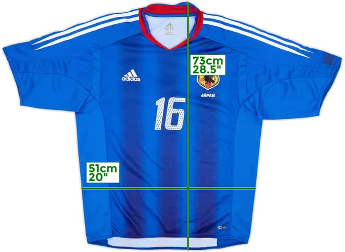 2004-06 Japan Home Shirt Fujita #16 - 5/10 - (L)