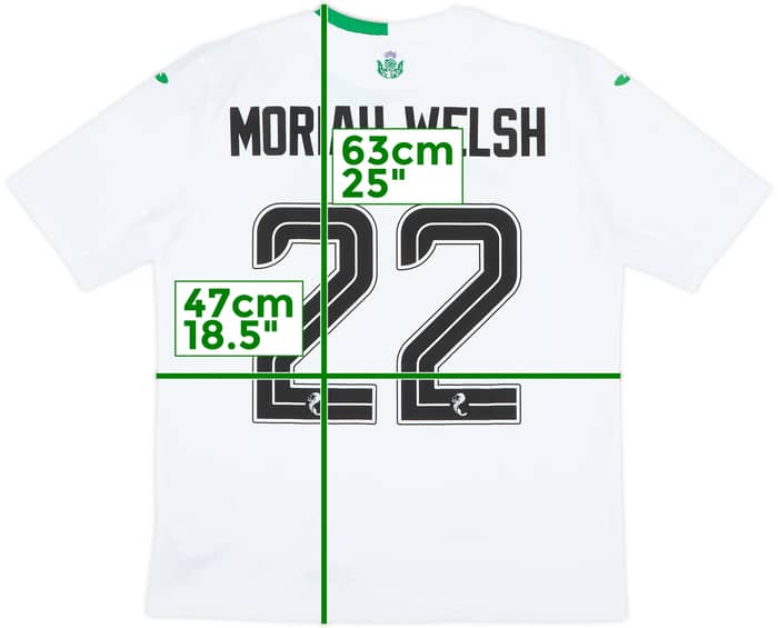 2024-25 Hibernian Away Shirt Moriah-Welsh #22 (L.Boys)