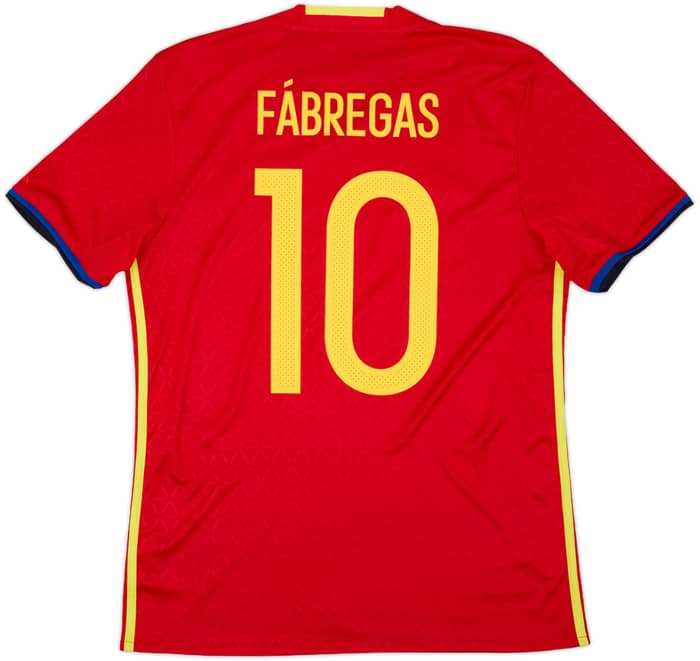 2016-17 Spain Home Shirt Fabregas #10 - 10/10 - (M)