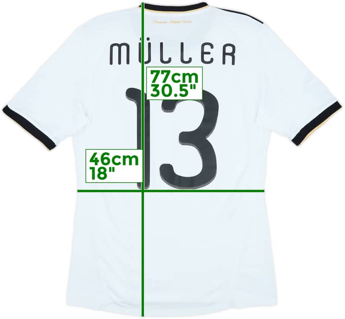 2010-11 Germany Home Shirt Muller #13 - 8/10 - (M)