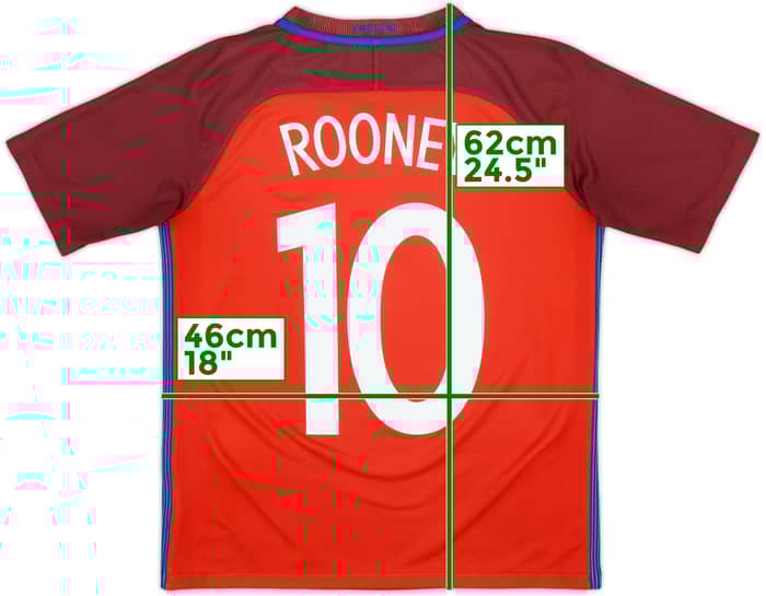 2016-17 England Away Shirt Rooney #10 - 8/10 - (XL.Boys)