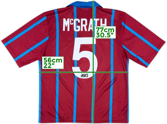 1993-95 Aston Villa Home Shirt McGrath #5 - 8/10 - (L)