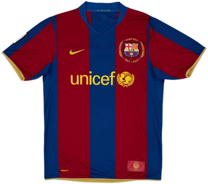 2007-08 Barcelona Home Shirt Ronaldinho #10 - 6/10 - (M)