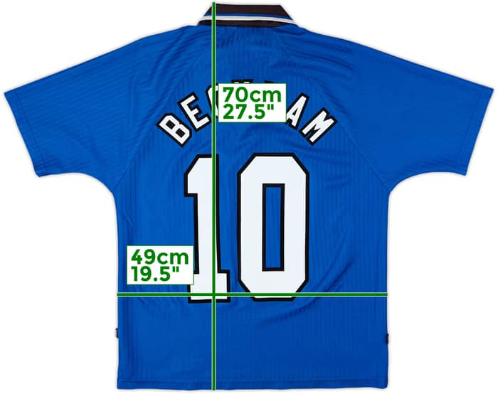 1996-98 Manchester United Third Shirt Beckham #10 - 8/10 - (Y)