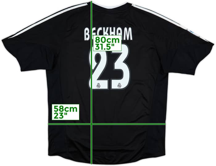 2004-05 Real Madrid Away Shirt Beckham #23 - 6/10 - (XL)