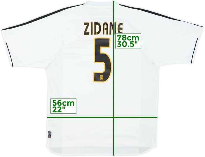 2003-04 Real Madrid Home Shirt Zidane #5 - 6/10 - (L)