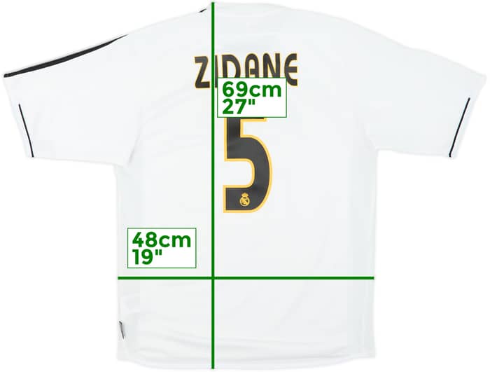 2003-04 Real Madrid Home Shirt Zidane #5 - 7/10 - (S)