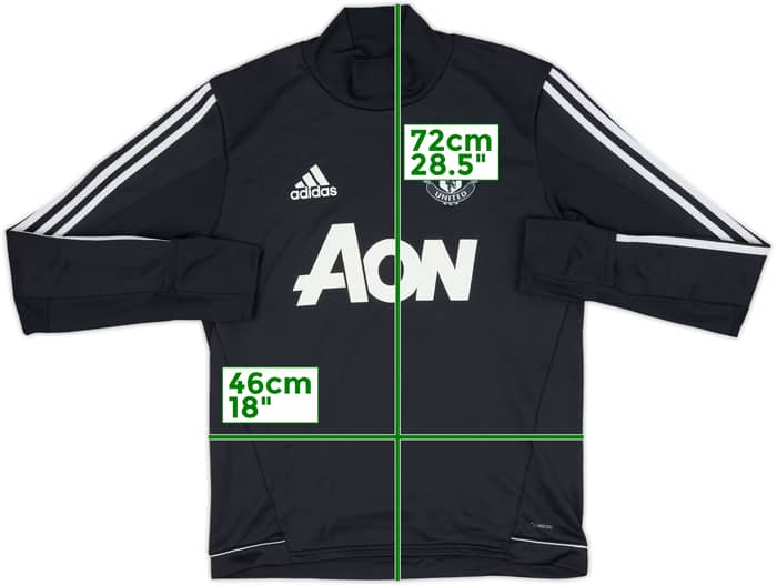2017-18 Manchester United adidas Drill Top - 8/10 - (M)