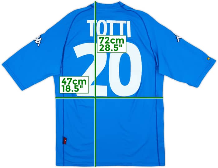 2000-01 Italy Home Shirt Totti #20 - 9/10 - (XL)
