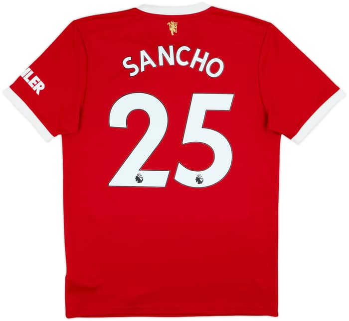 2021-22 Manchester United Home Shirt Sancho #25 - 8/10 - (M)
