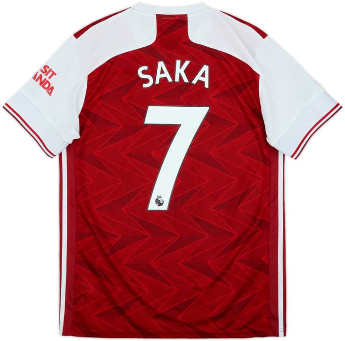 2020-21 Arsenal Home Shirt Saka #7 - 7/10 - (M)