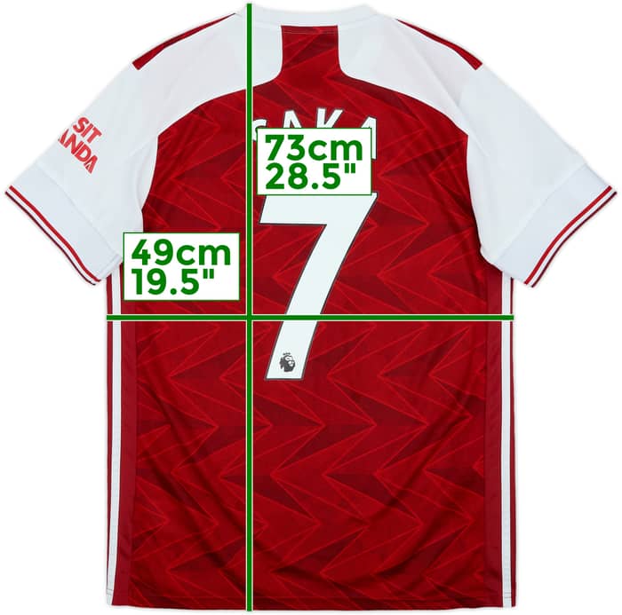 2020-21 Arsenal Home Shirt Saka #7 - 7/10 - (M)