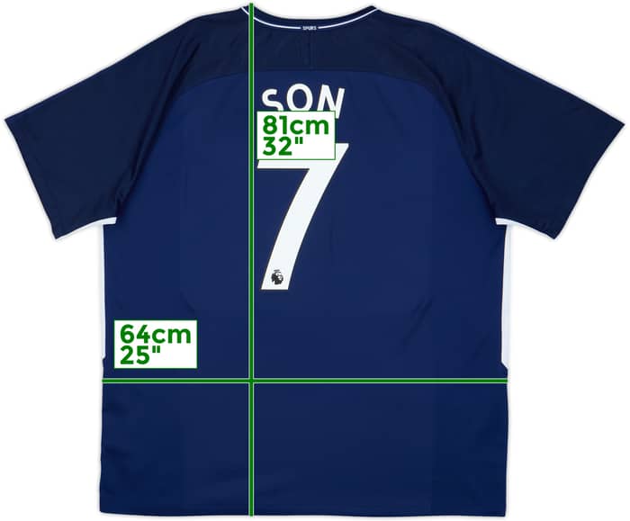 2017-18 Tottenham Away Shirt Son #7 - 8/10 - (XXL)