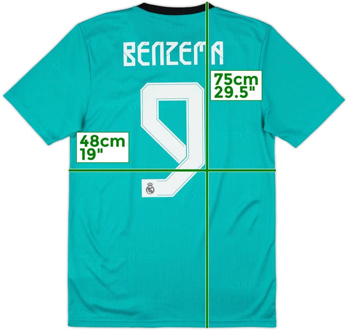 2021-22 Real Madrid Third Shirt Benzema #9 - 10/10 - (S)