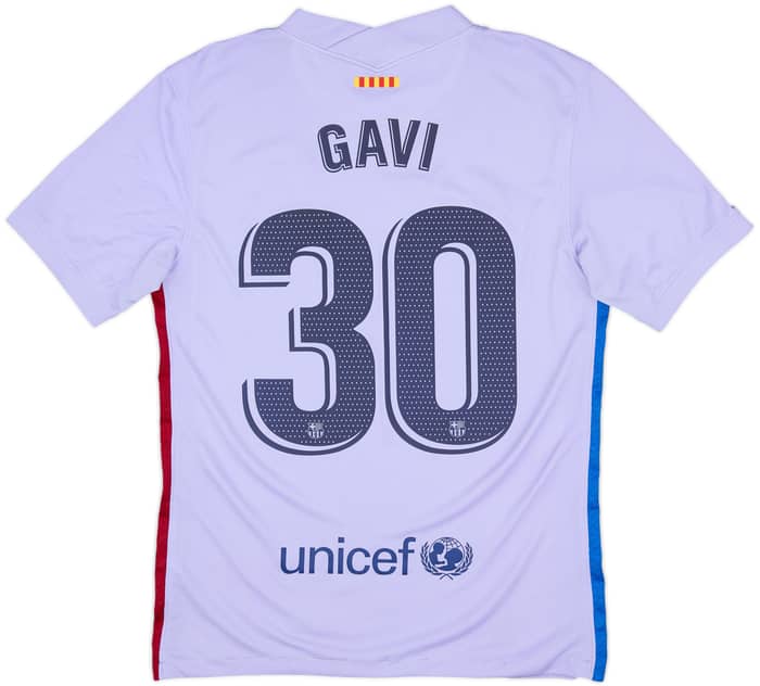 2021-22 Barcelona Away Shirt Gavi #30 - 6/10 - (S)