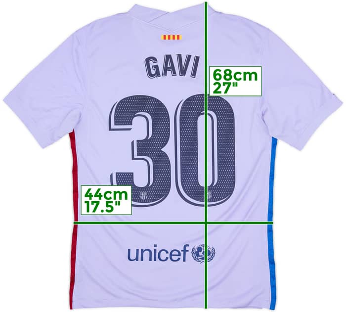2021-22 Barcelona Away Shirt Gavi #30 - 6/10 - (S)