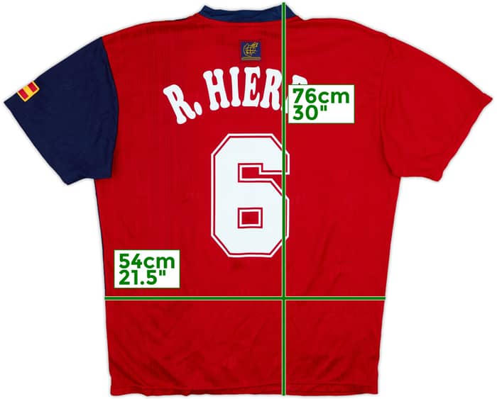 1996-98 Spain Home Shirt R.Hierro #6 - 9/10 - (L)