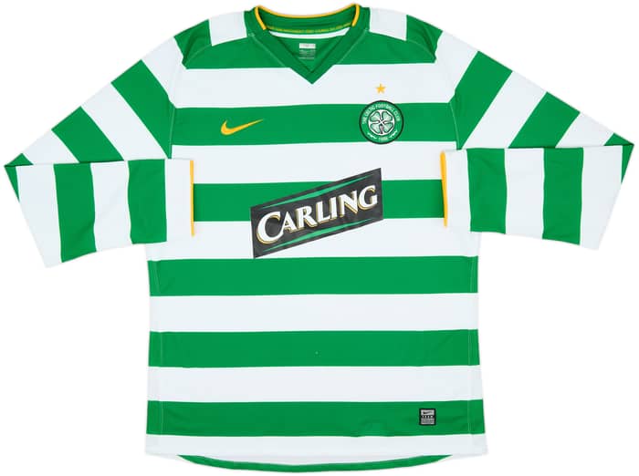 2008-10 Celtic Player Issue Home L/S Shirt Nakamura #25 - 5/10 - (XL)