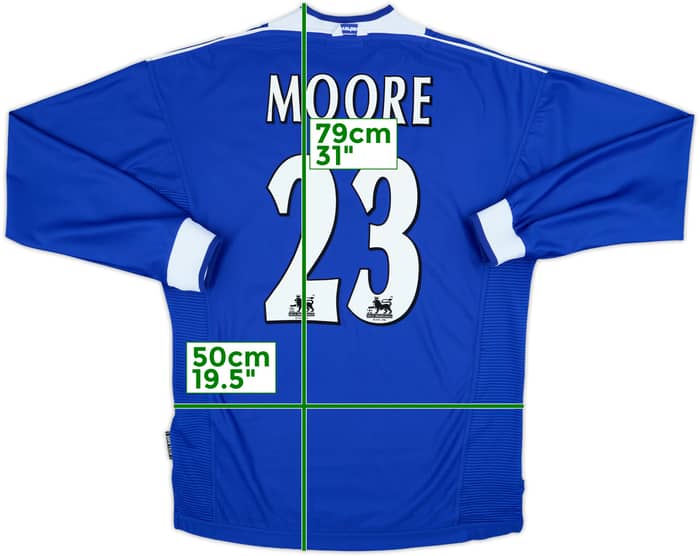 1999-00 Everton Home L/S Shirt Moore #23 - 8/10 - (L)