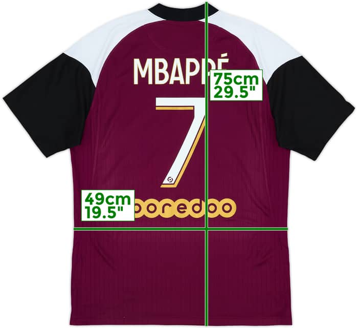 2020-21 Paris Saint-Germain Third Shirt Mbappe #7 - 6/10 - (M)