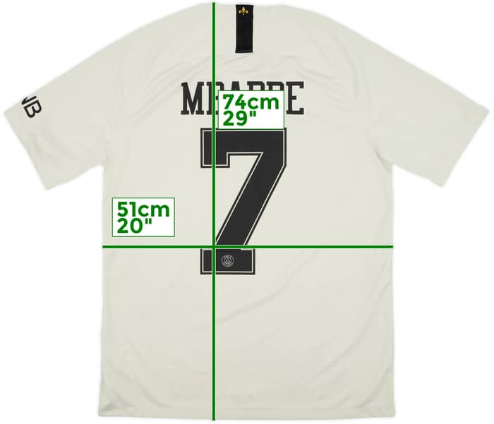2018-19 Paris Saint-Germain Away Shirt Mbappe #7 - 9/10 - (L)