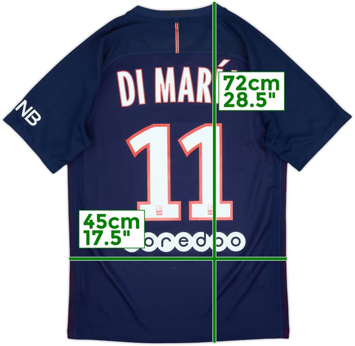 2016-17 Paris Saint-Germain Home Shirt Di Maria #11 - 8/10 - (S)