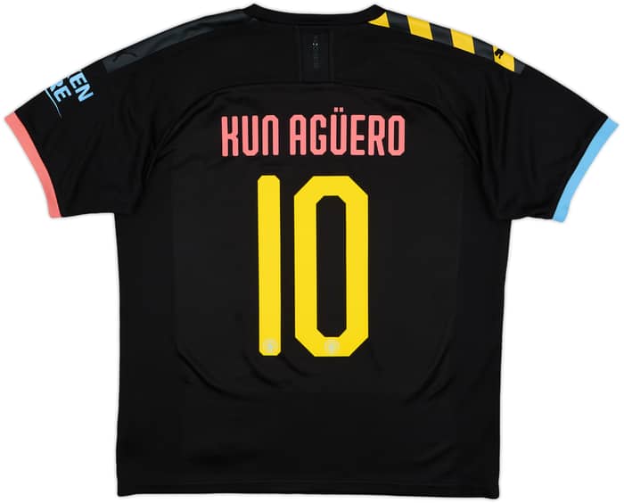 2019-20 Manchester City Away Shirt Kun Aguero #10 - 9/10 - (L)