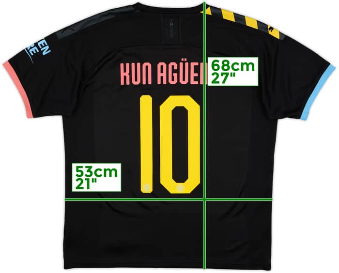 2019-20 Manchester City Away Shirt Kun Aguero #10 - 9/10 - (L)