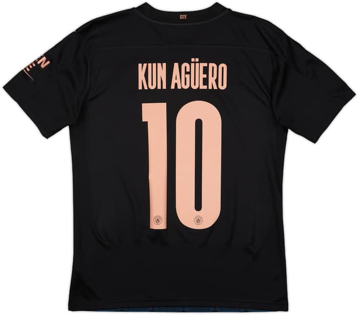 2020-21 Manchester City Away Shirt Kun Aguero #10 - 9/10 - (S)