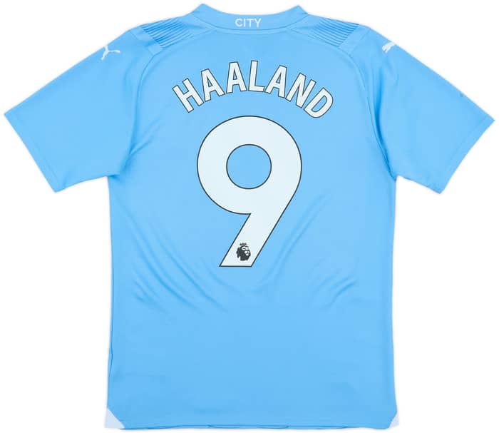 2023-24 Manchester City Home Shirt Haaland #9 - 9/10 - (S)