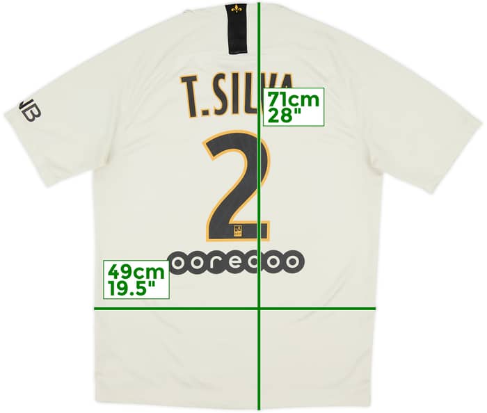 2018-19 Paris Saint-Germain Away Shirt T.Silva #2 - 8/10 - (M)