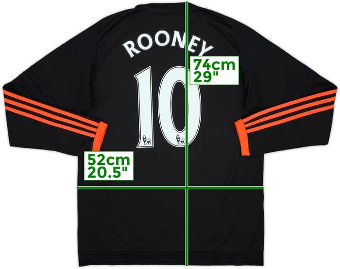2015-16 Manchester United Third L/S Shirt Rooney #10 - 5/10 - (L)