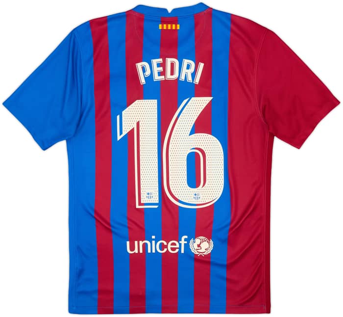 2021-22 Barcelona Home Shirt Pedri #16 - 8/10 - (S)