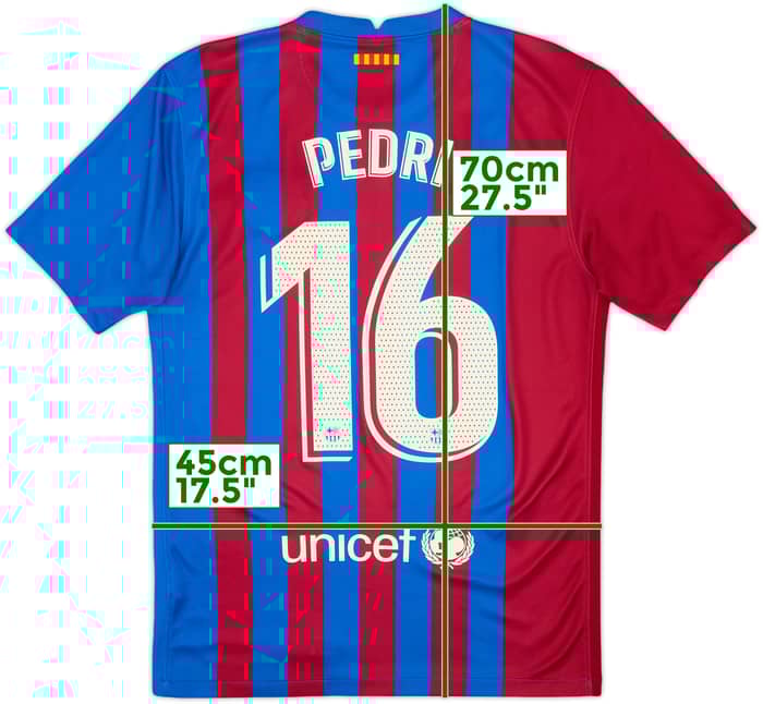 2021-22 Barcelona Home Shirt Pedri #16 - 8/10 - (S)