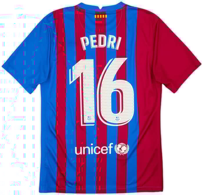 2021-22 Barcelona Home Shirt Pedri #16 - 9/10 - (S)