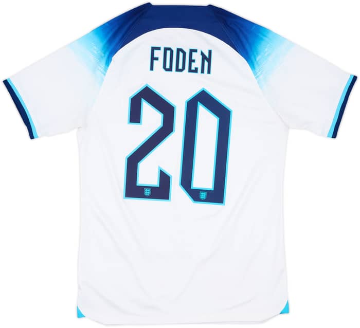 2022-23 England Home Shirt Foden #20 - 7/10 - (S)