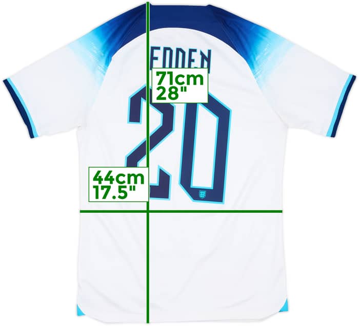 2022-23 England Home Shirt Foden #20 - 7/10 - (S)