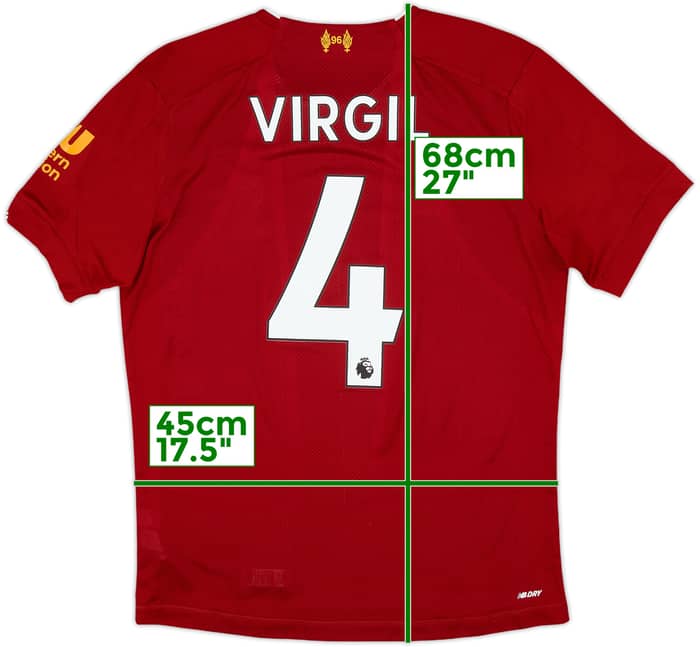 2019-20 Liverpool Home Shirt Virgil #4 - 7/10 - (S)