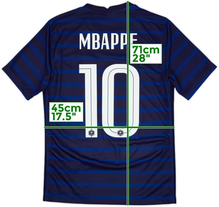 2020-21 France Home Shirt Mbappe #10 - 7/10 - (S)