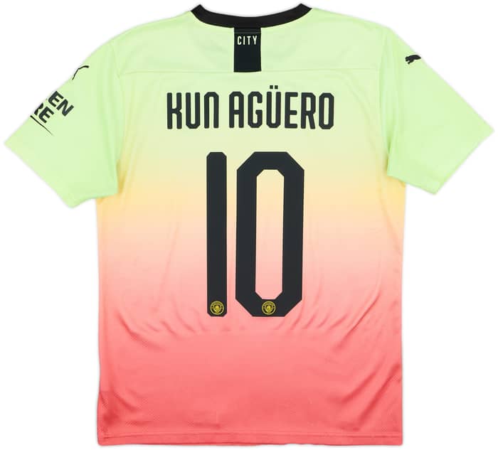 2019-20 Manchester City Third Shirt Kun Aguero #10 - 7/10 - (S)