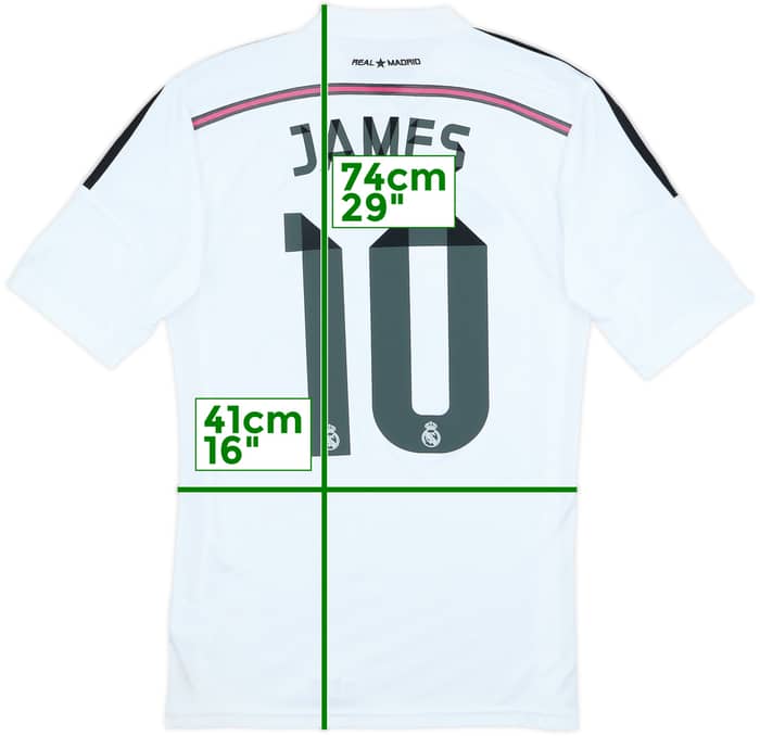 2014-15 Real Madrid Home Shirt James #10 - 7/10 - (S)