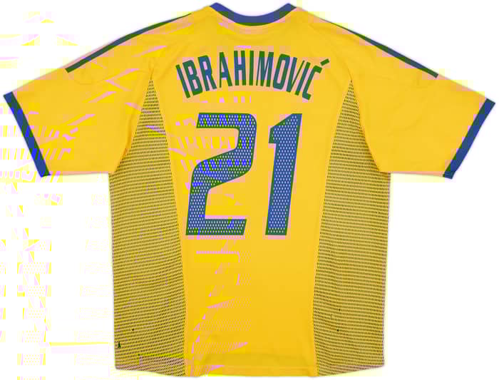 2002-03 Sweden Home Shirt Ibrahimovic #21 - 5/10 - (L)