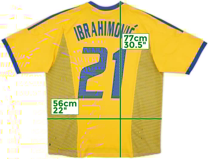 2002-03 Sweden Home Shirt Ibrahimovic #21 - 5/10 - (L)