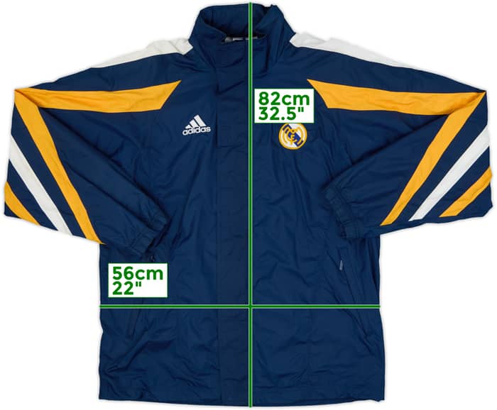 1998-99 Real Madrid adidas Hooded Rain Jacket - 8/10 - (S)