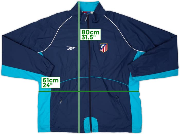 2000-01 Atletico Madrid Reebok Track Jacket - 8/10 - (XL)