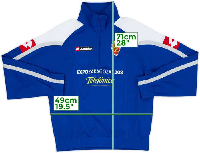 2007-08 Real Zaragoza Lotto 1/4 Zip Training Top - 10/10 - (M)