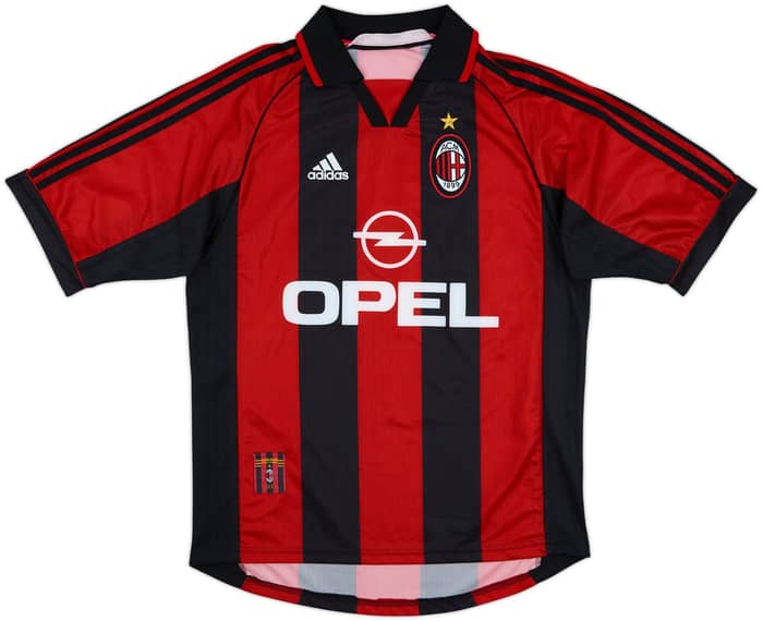 1998-00 AC Milan Home Shirt Weah #9 - 8/10 - (L)