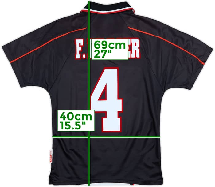 1998-99 Ajax Away Shirt F.De Boer #4 - 7/10 - (Y)