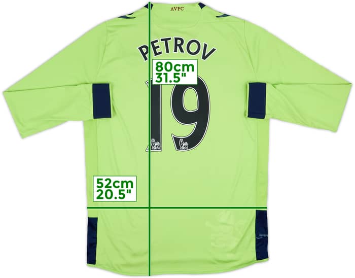 2012-13 Aston Villa Away L/S Shirt Petrov #19 - 7/10 - (L)