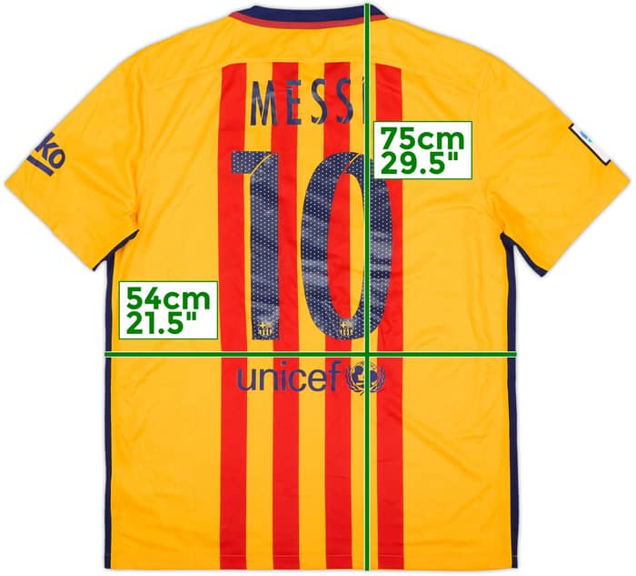 2015-16 Barcelona Camiseta de visitante Messi #10 (L)